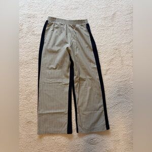 Striped Tan and Black Women Pants